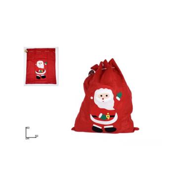 Sacco babbo natale rosso 50x60