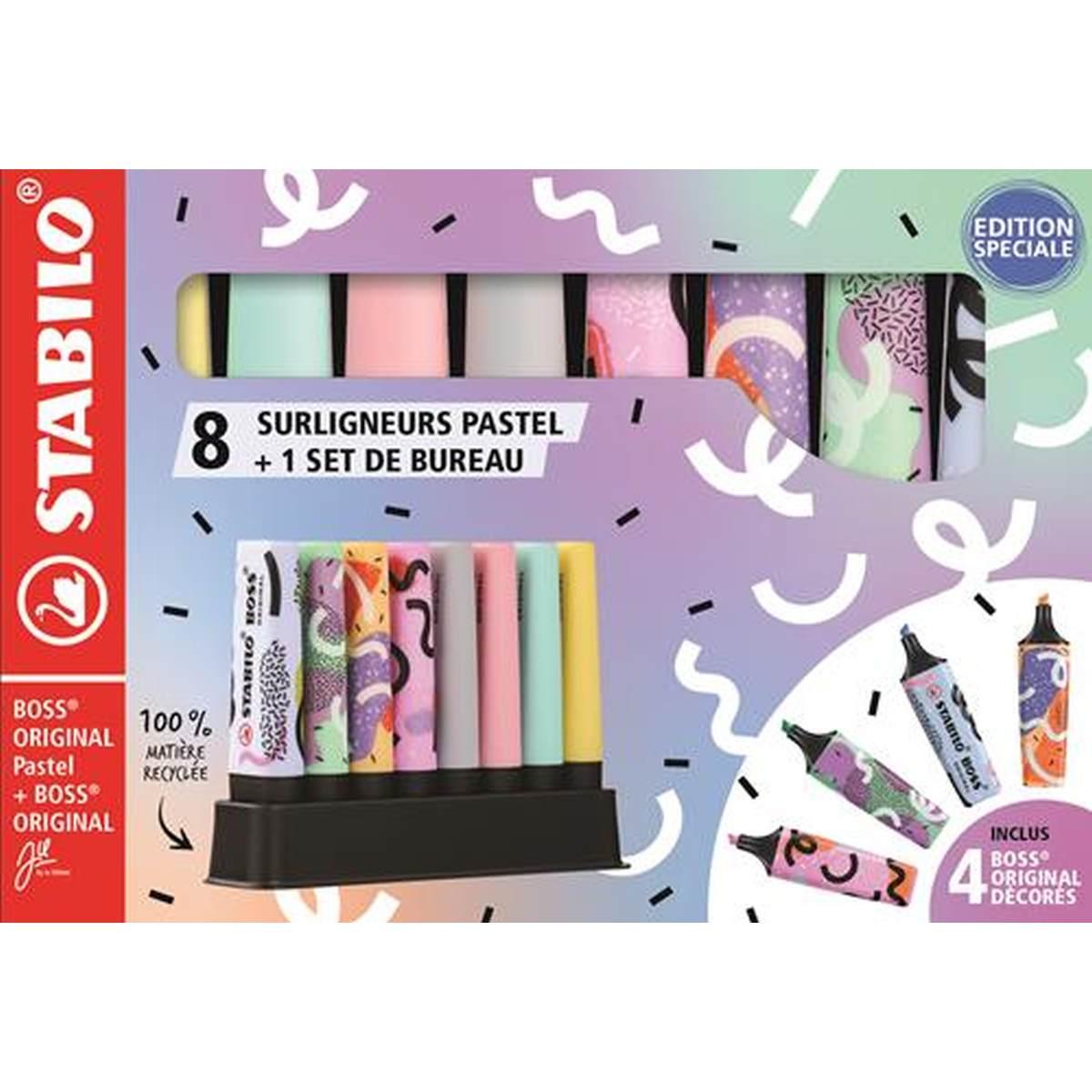 Stabilo boss pastel deskset 8pz juschee