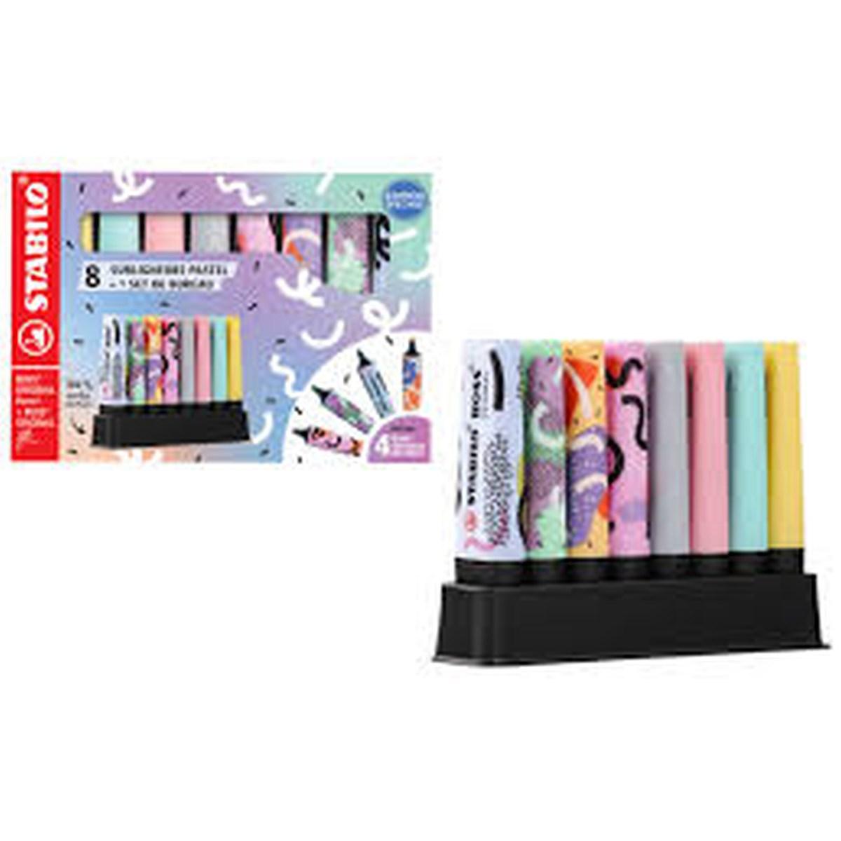 Stabilo boss pastel deskset 8pz juschee