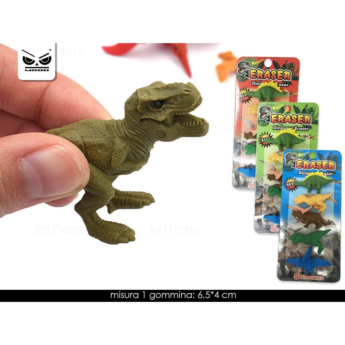 Set 5 gommine dinosauro