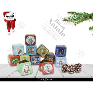 Scatolina in latta quadrata