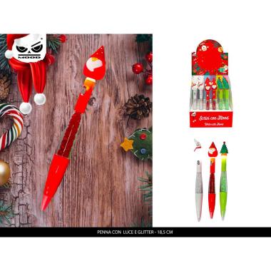 Penna con luce e glitter cf36