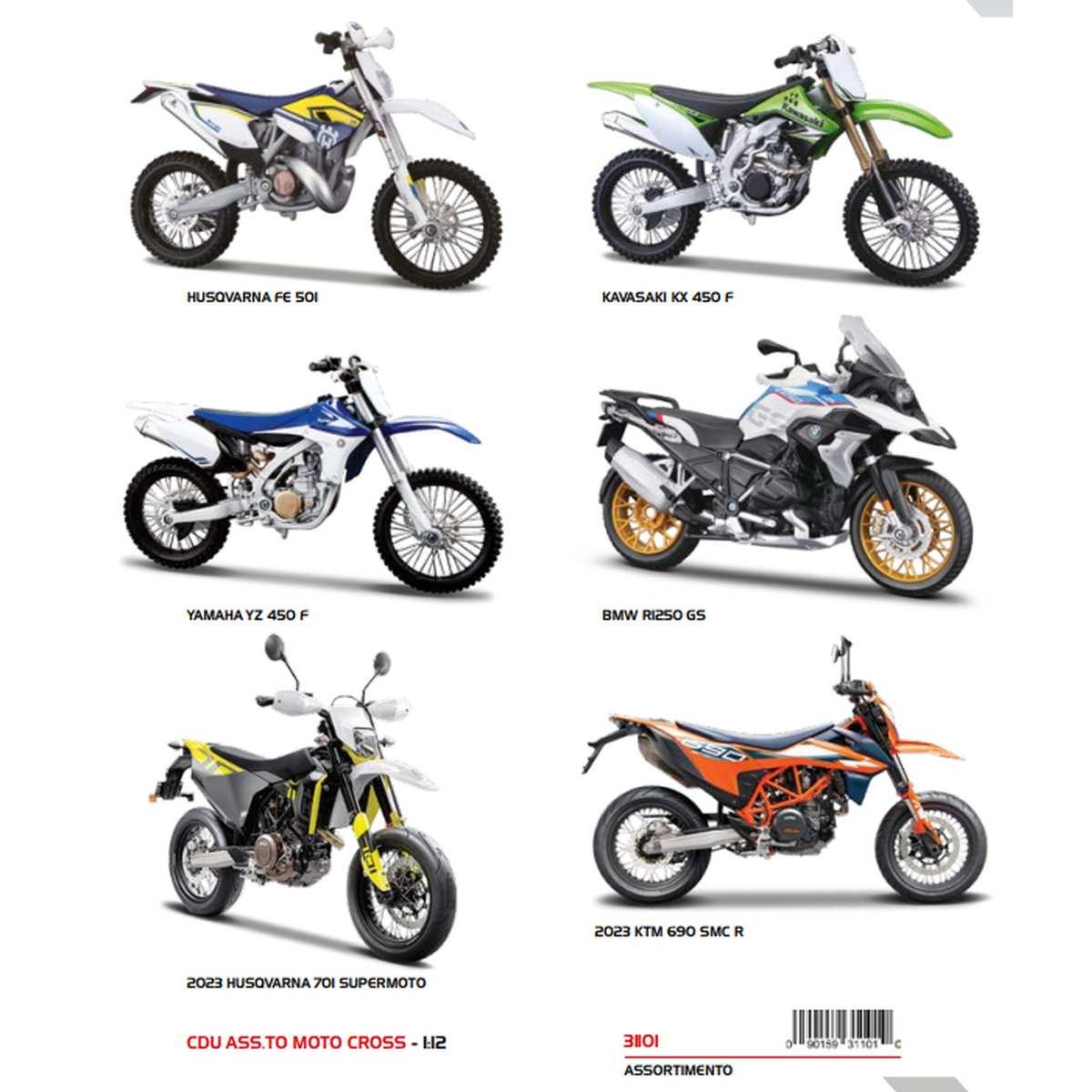 Burago ass.moto cross 1:12