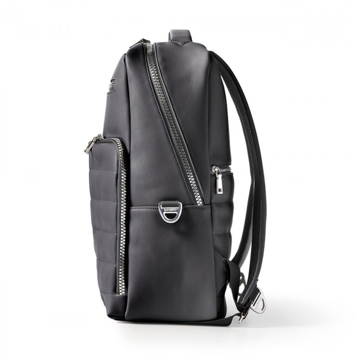 Zaino follow me con doppia tasca frontale nero grafite