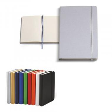 Taccuino a5 foglio bianco c/elastico ass