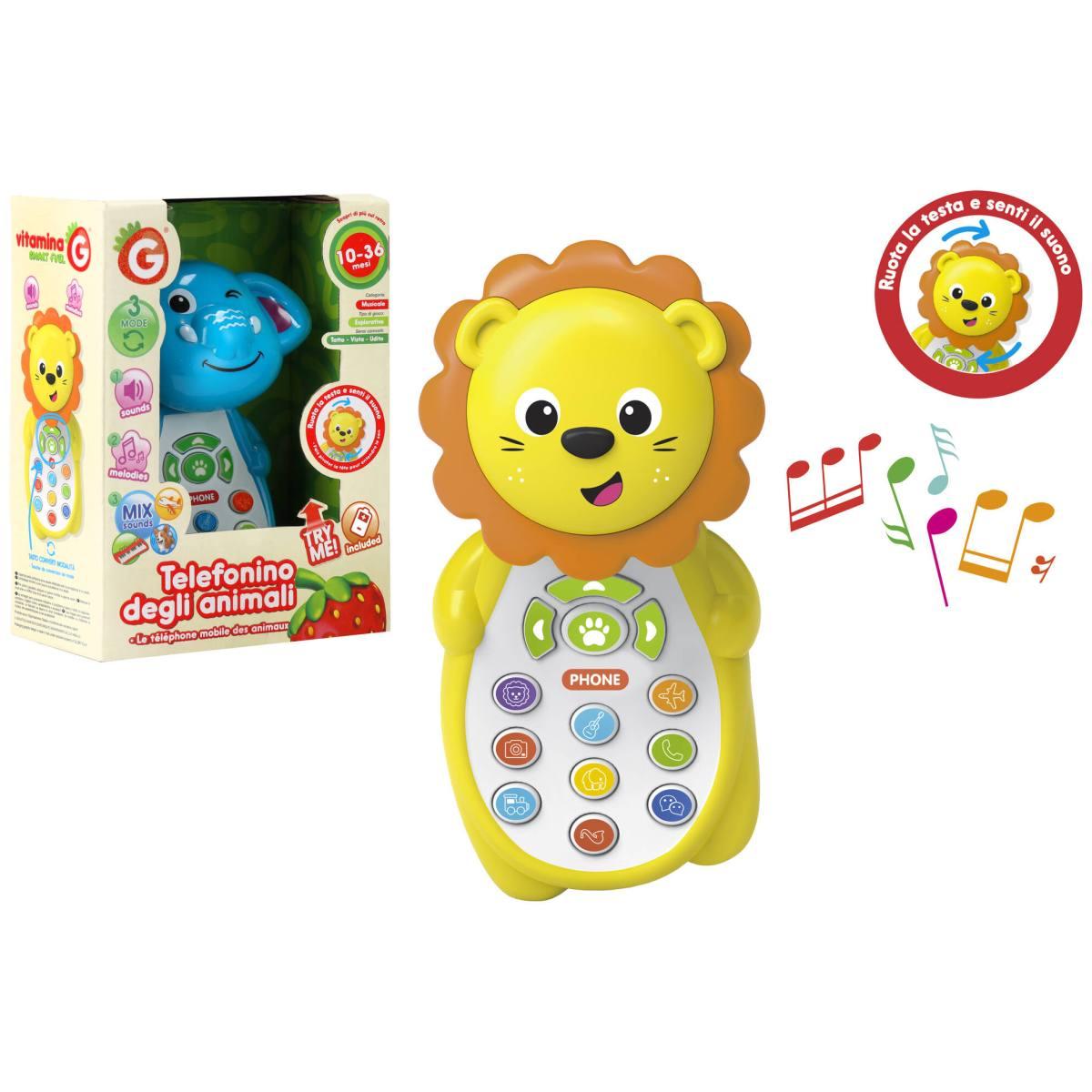 Telefono animale b/o c/suoni/musiche 2 ass. try me