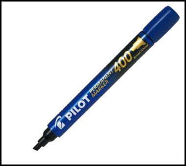 Marker permanent 400 punta scalpello blu cf20