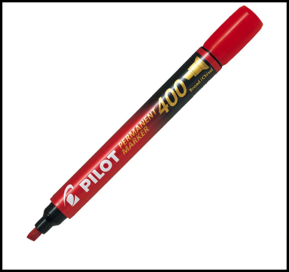 Marker permanent 400 punta scalpello rosso cf20