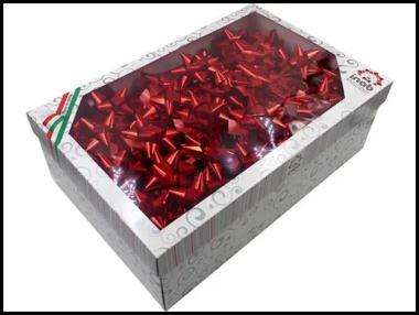 Coccarde lux met 19mm rosso 100pz