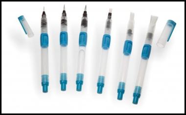 Set 6 pennelli brush con serbatoio