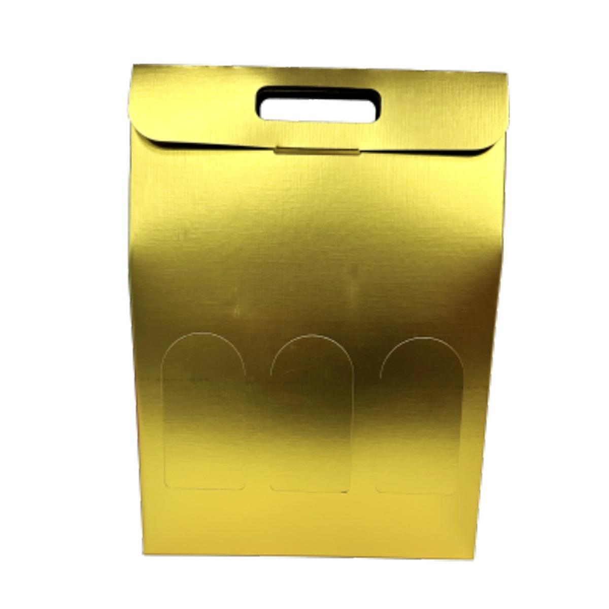 Porta bottiglia 3pz oro metallizzato