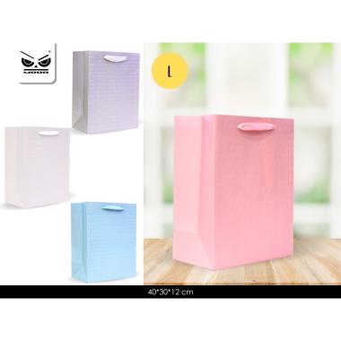 Sacchetto monocolore goffrato mis.l