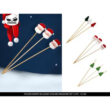 Stuzzicadenti in legno con decorazione