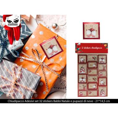 Chiudipacco adesivi set 32 stickers