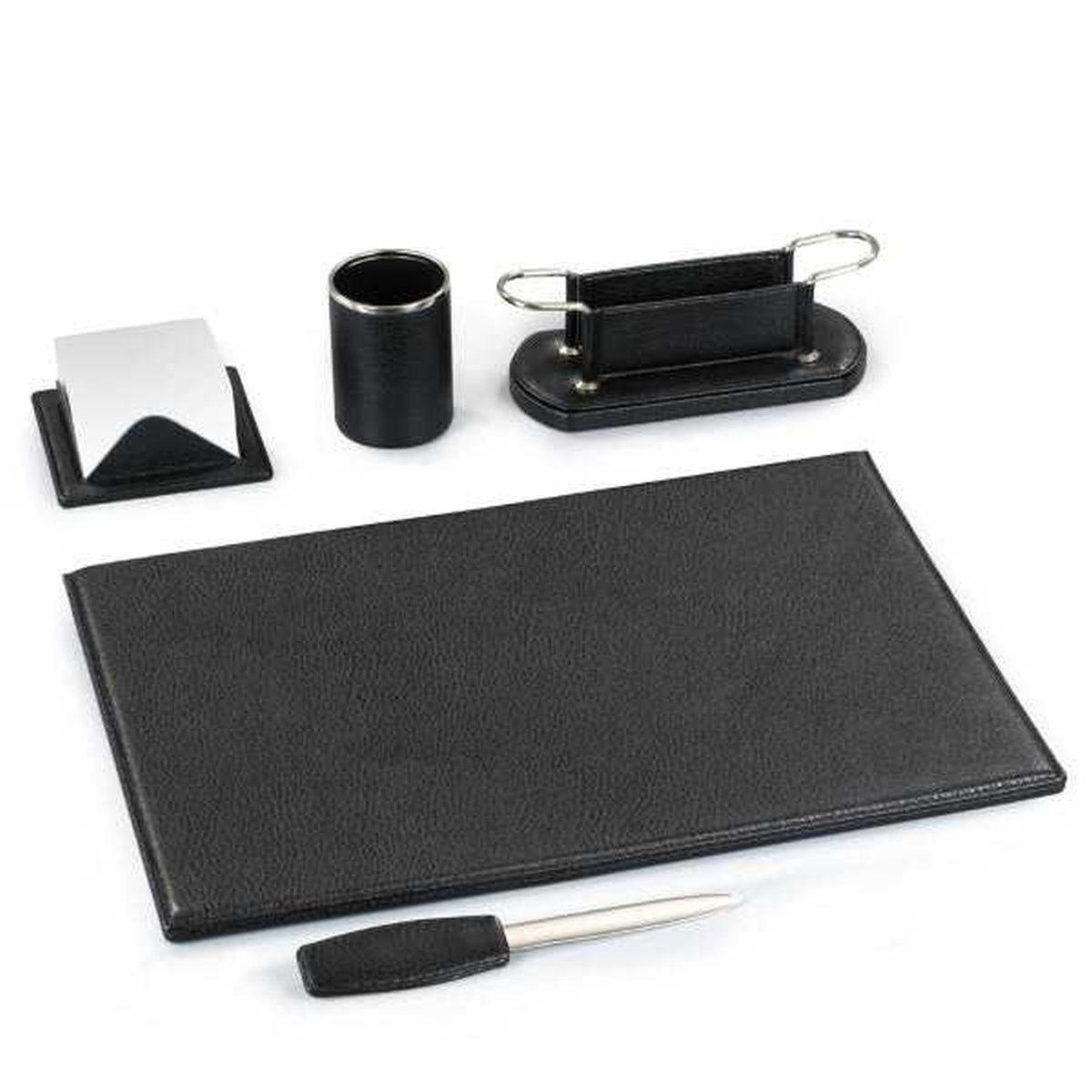 Servizio da scrittoio liberty 5pz 50x35 e/pelle nero