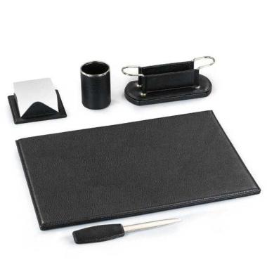 Servizio da scrittoio liberty 5pz 50x35 e/pelle nero
