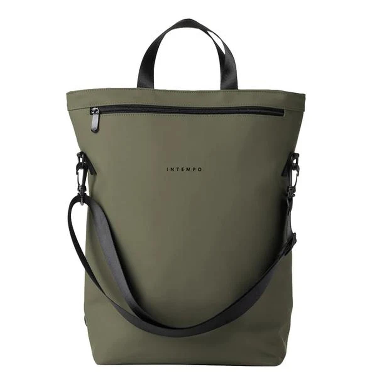Borsa tote bag drop in gomma antipioggia verde