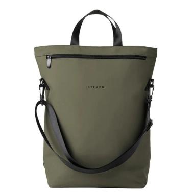 Borsa tote bag drop in gomma antipioggia verde
