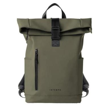 Borsa roll top drop in gomma antipioggia verde