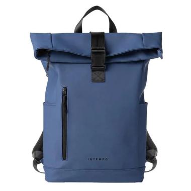 Borsa roll top drop in gomma antipioggia blu