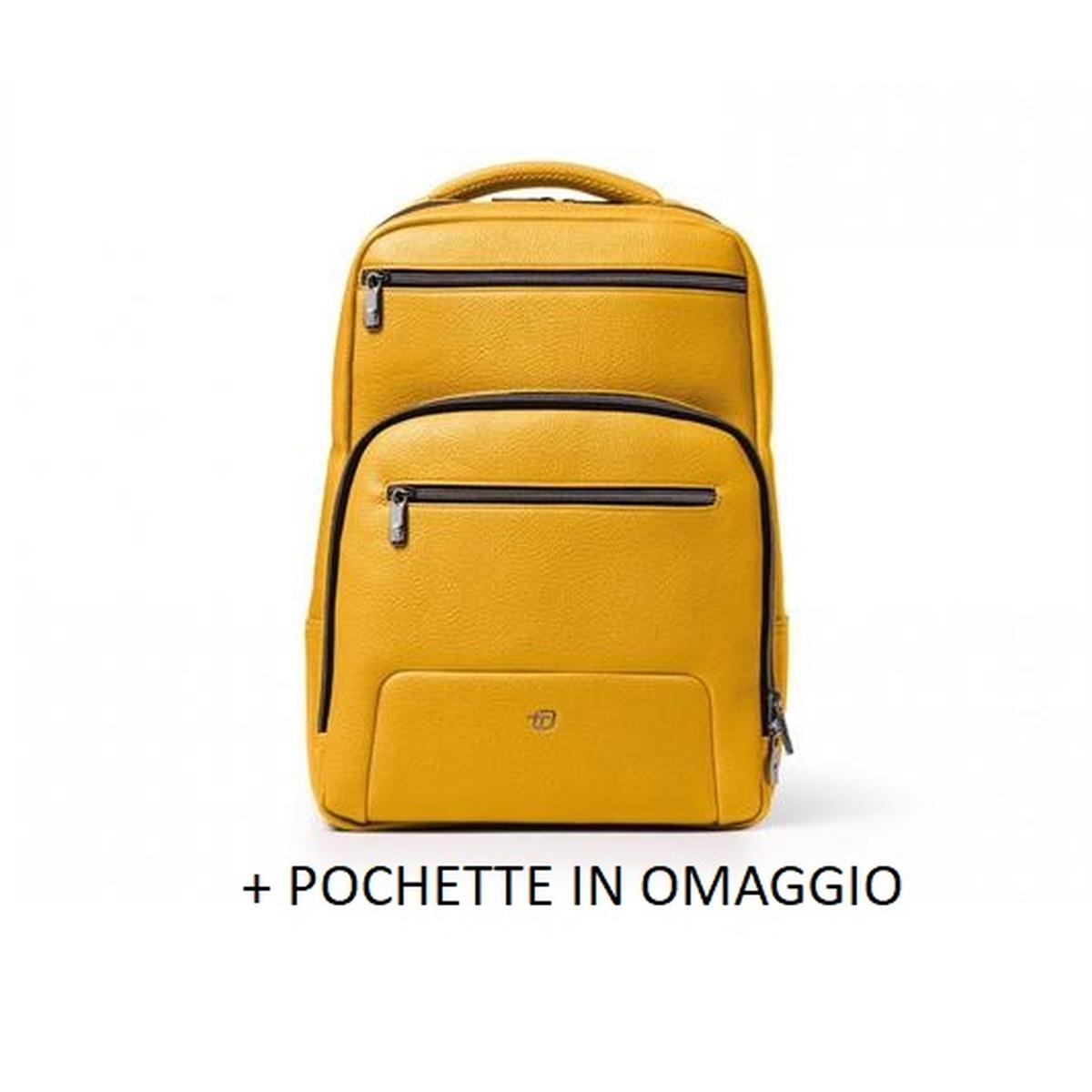 Zaino gate paint in ecopelle + pochette gate giallo