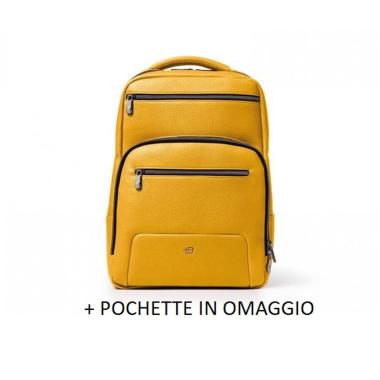 Zaino gate paint in ecopelle + pochette gate giallo