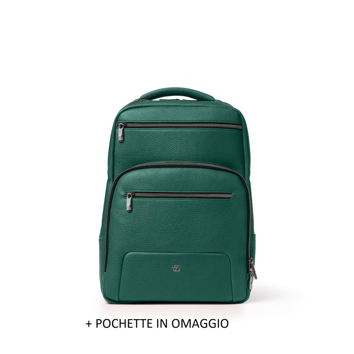 Zaino gate paint in ecopelle + pochette gate verde