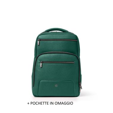 Zaino gate paint in ecopelle + pochette gate verde