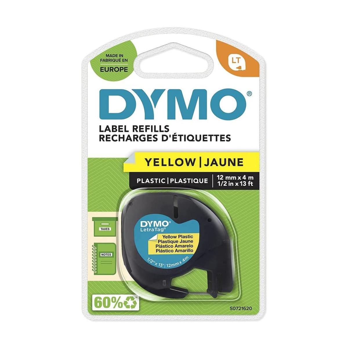NASTRO ORIG. PER DYMO LETRATAG IN PLASTICA 12MMx4M GIALLO