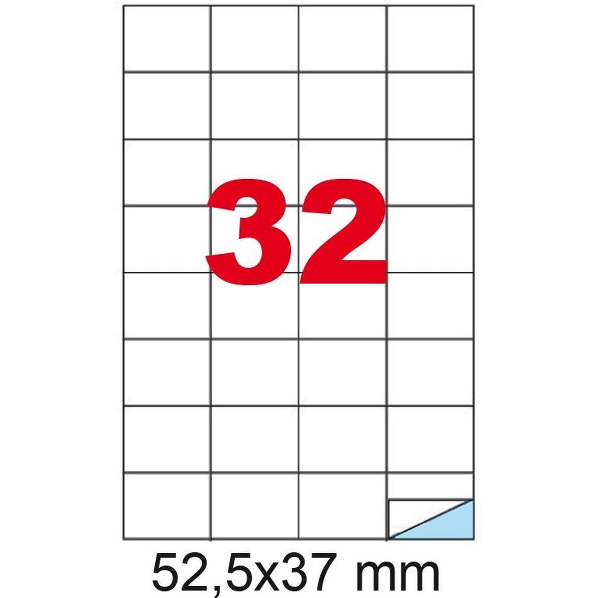 Cf.100 etichette ades. su a4 52,5x37