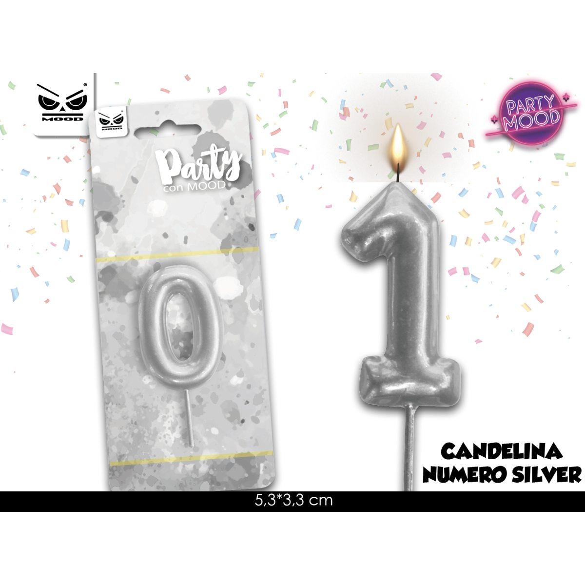 Candelina argento numero 1