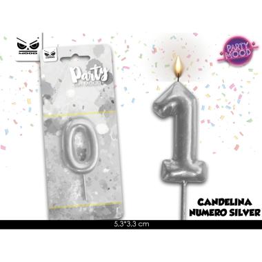 Candelina argento numero 1