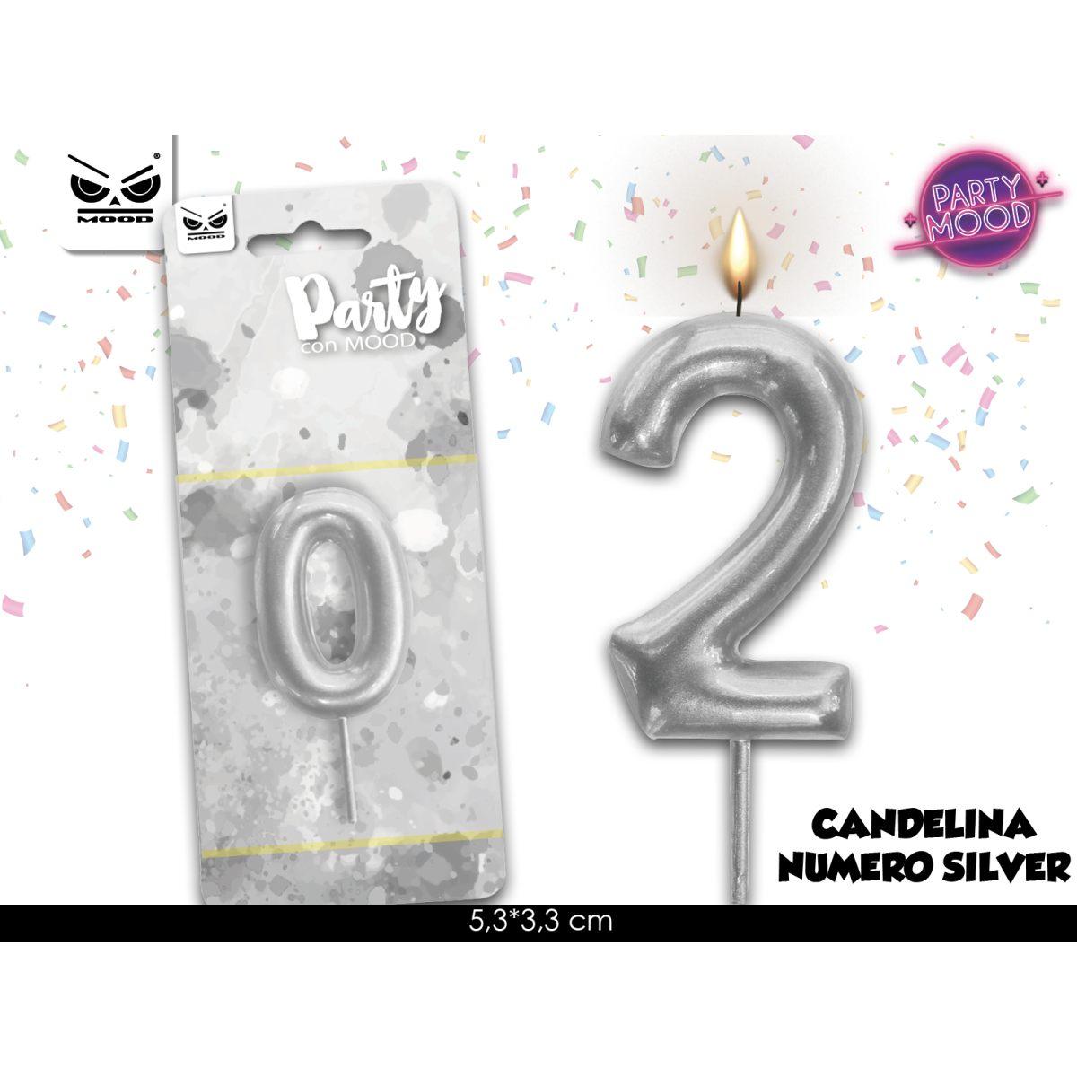 Candelina argento numero 2