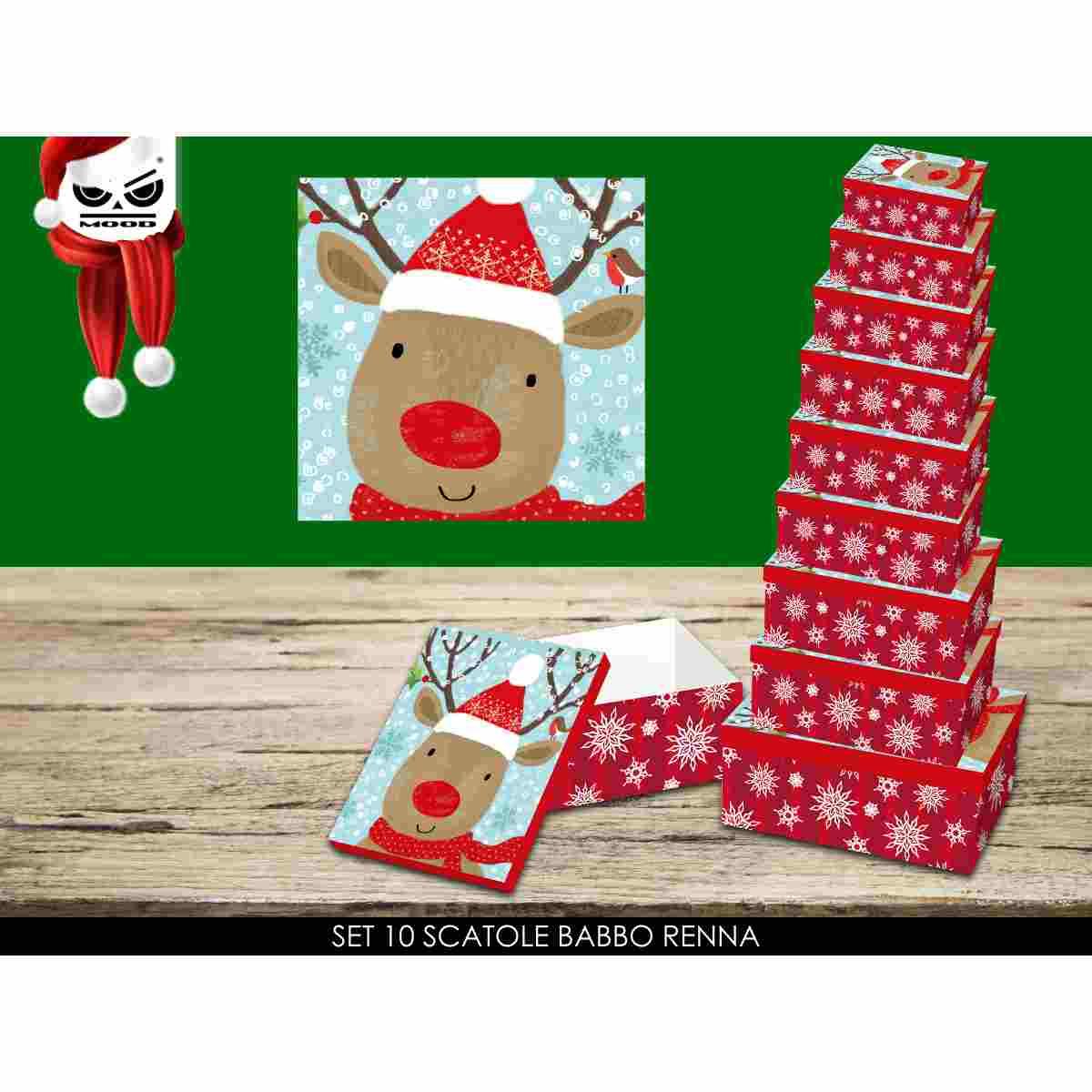 Set 10 scatole regalo renna