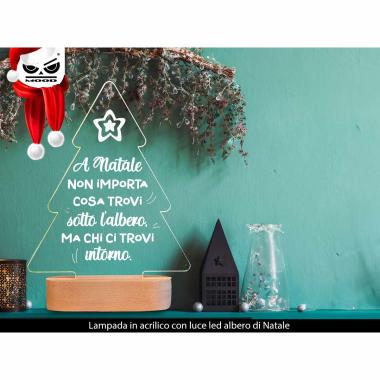 Lampada in acrilico con luce led  albero di natale