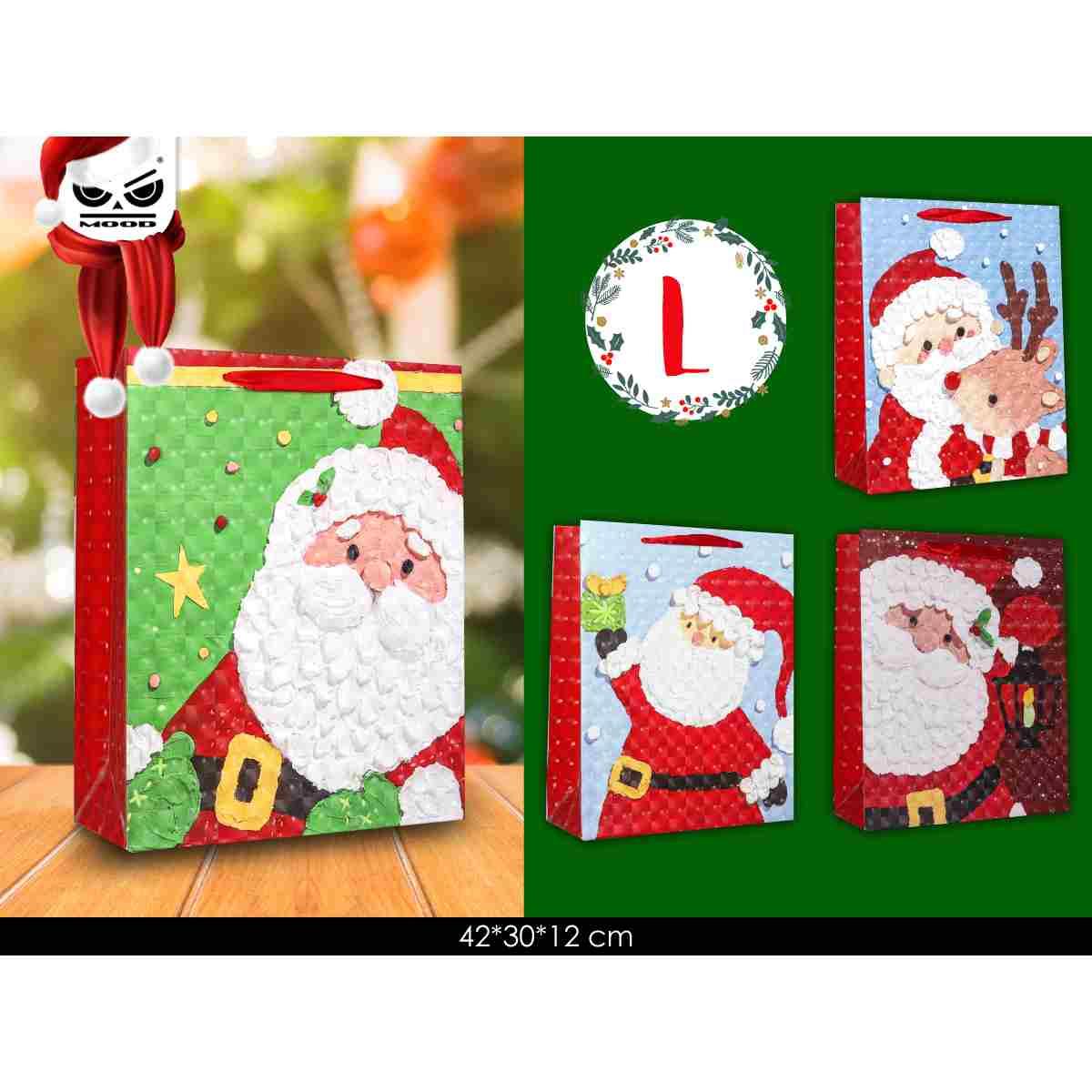 Sacchetto babbo natale dipinto mis. l