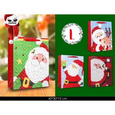 Sacchetto babbo natale dipinto mis. l