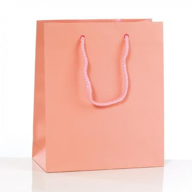 Shopper manico cordino gr.157 12x15+7 rosa