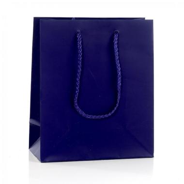 Shopper manico cordino lux gr.180 14x14x7 blu notte