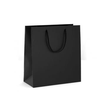 Shopper manico cordino lux gr.180 35x27x10 nero