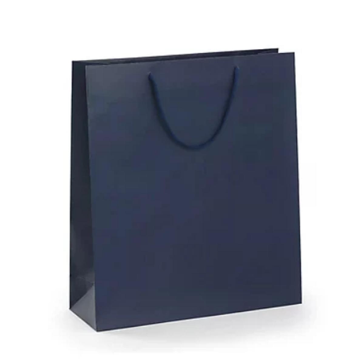 Shopper manico cordino lux gr.180 35x27x10 blu notte