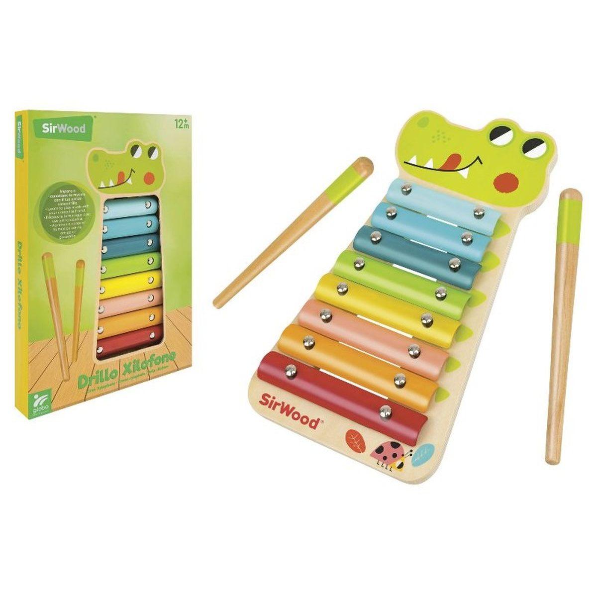 Xilofono coccodrillo in legno