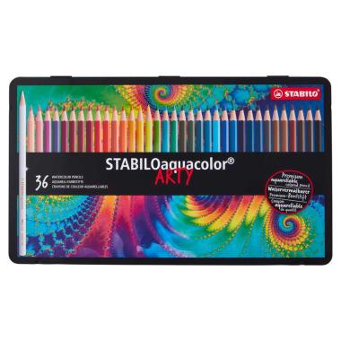 Stabilo aquacolor metal box arty da 36