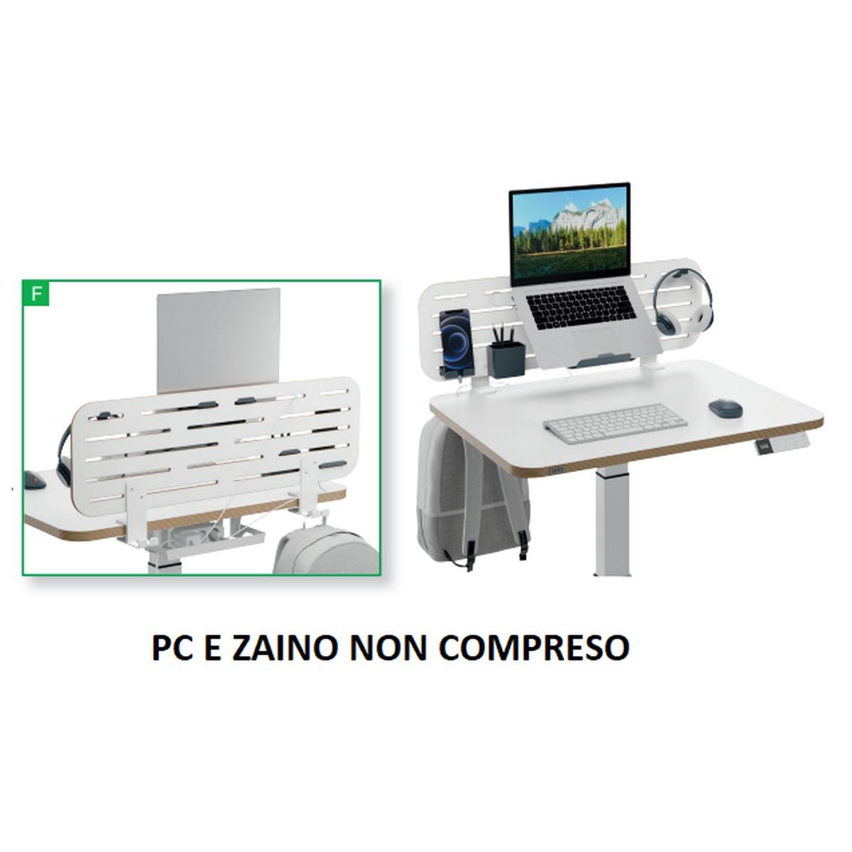 Kit scrivania compatta pneumatica ergo leitz + accessori e seduta