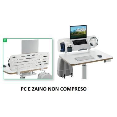Kit scrivania compatta pneumatica ergo leitz + accessori e seduta