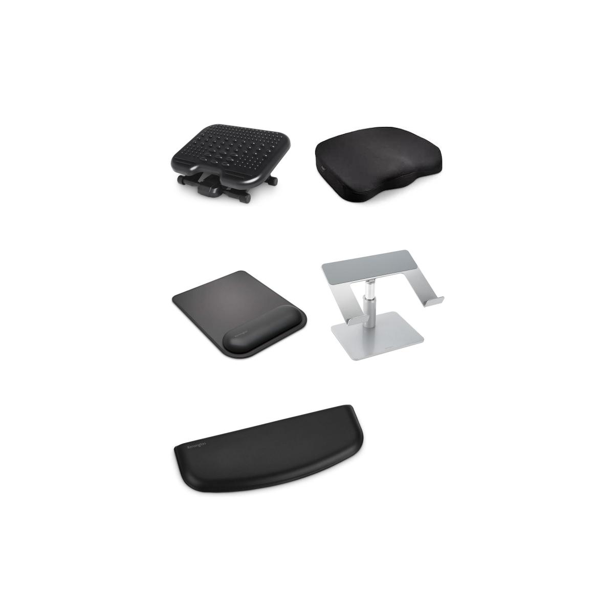 KIT ACCESSORI ERGO LEITZ poggiapiedi cuscino tappetino poggiapolsi supporto pc