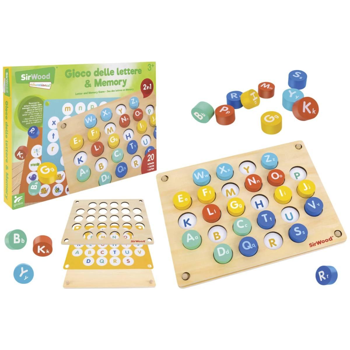 Gioco scacchi delle parole /memory in legno