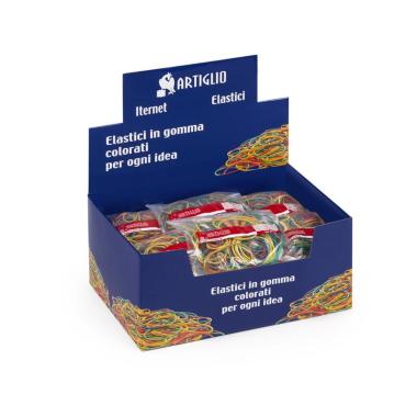 Display 20 cf di elastici assortiti da 100gr