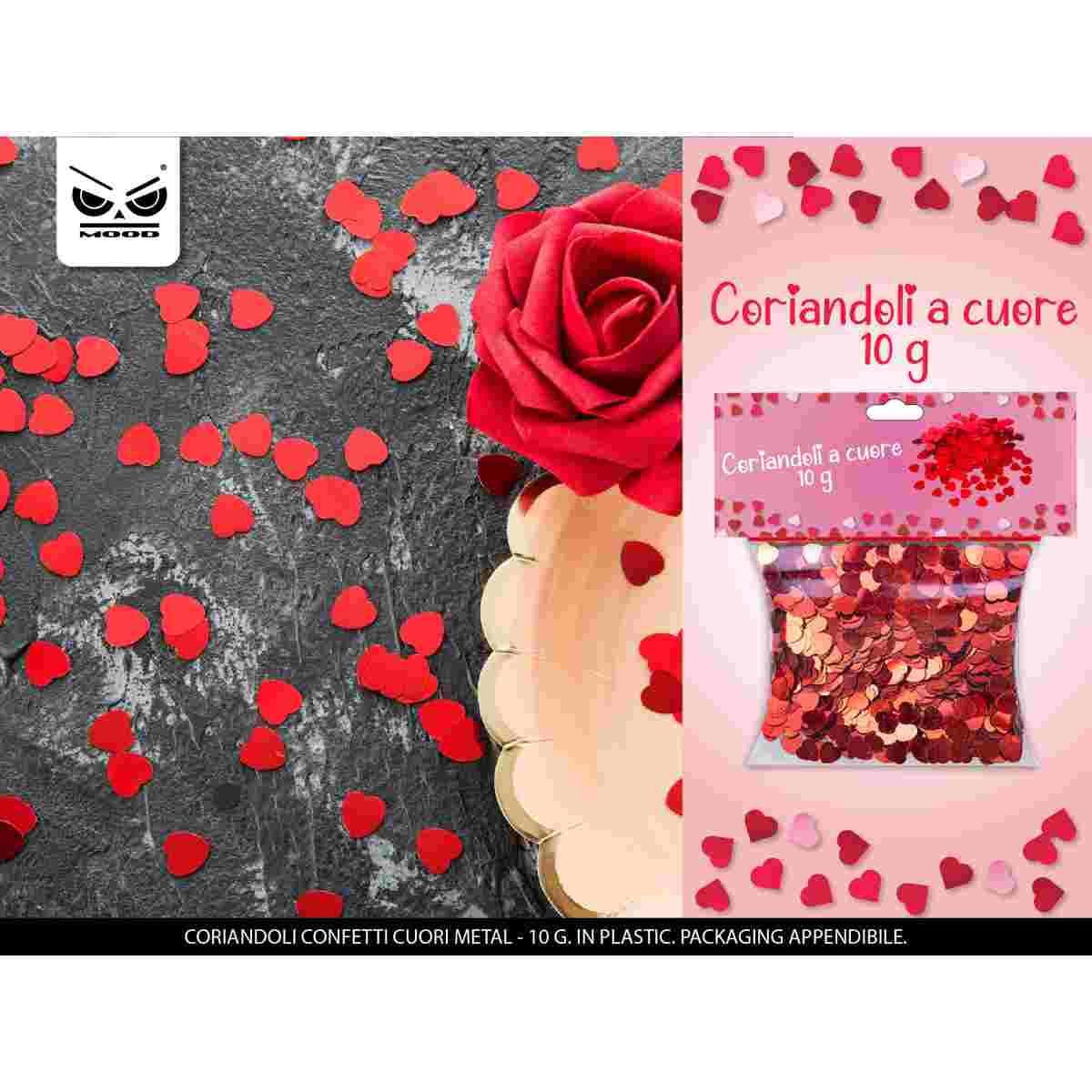 Coriandoli confetti cuori metal