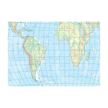 Cartina scolastica muta planisfero pz.20